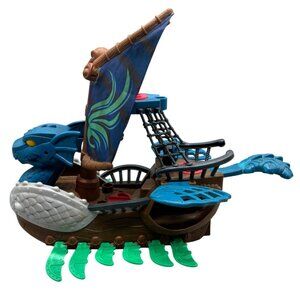 Fisher-Price Imaginext DRAGON SERPENT Rolling Pirate Viking Ship 2010 READ